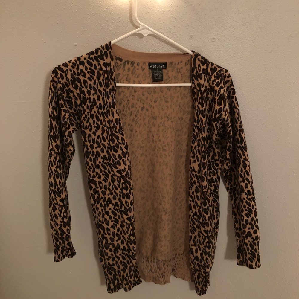 Cheetah print cardigan